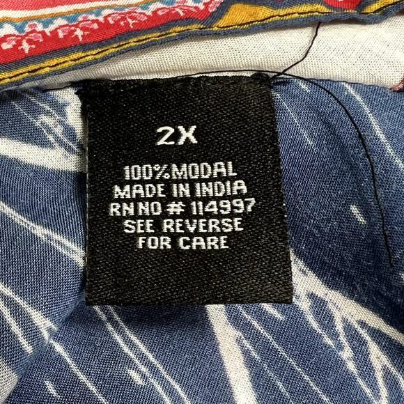 Tolani Collection Raelyn Open Front Kimono Cardigan Abstract Red Womens 2X - Picture 10 of 11